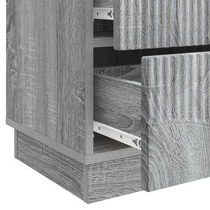 Bedside Cabinet 2 pcs Grey Sonoma 43 x 34.5 x 44.5 cm