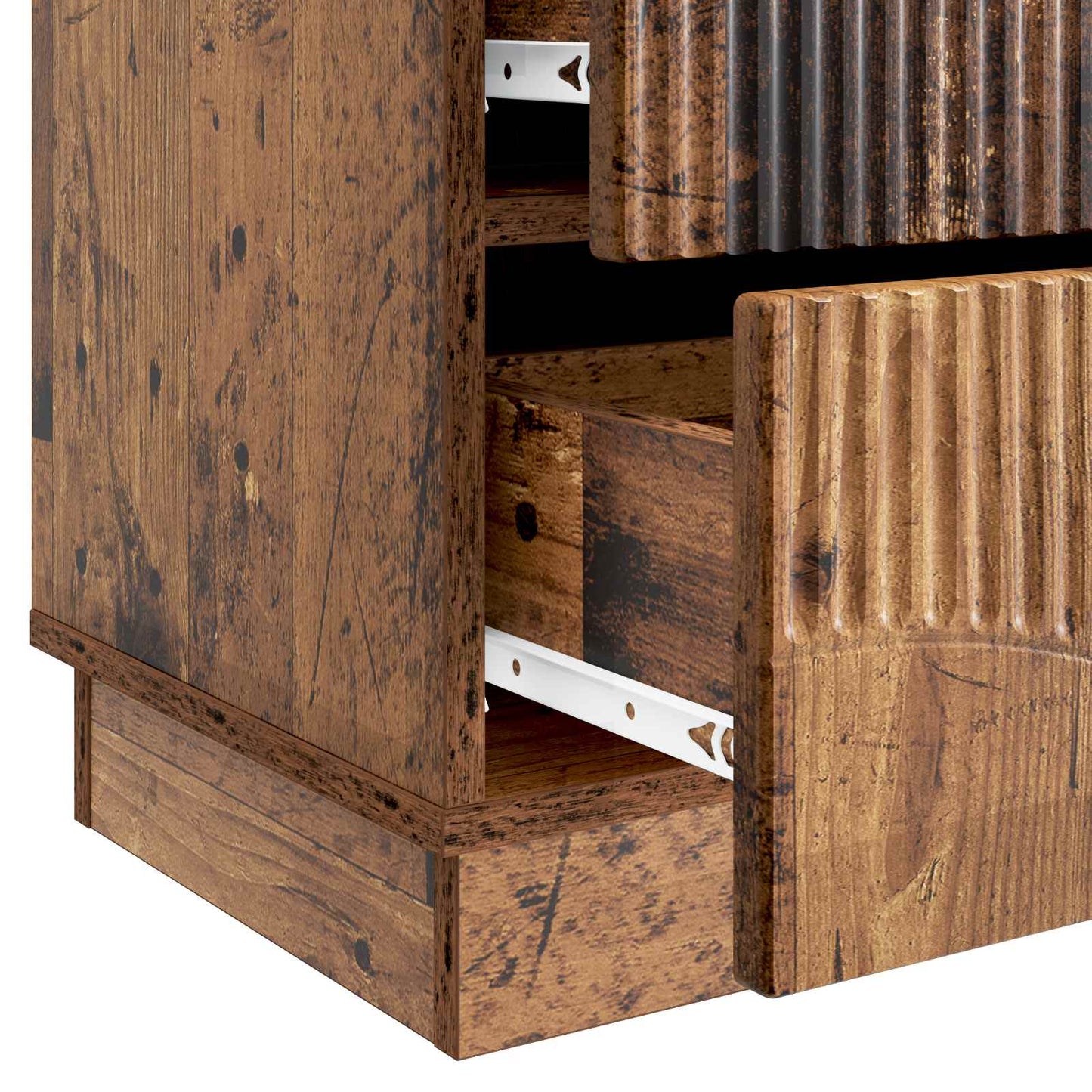 Bedside Cabinet with Drawer 2 pcs Old Wood 43 x 34.5 x 44.5 cm