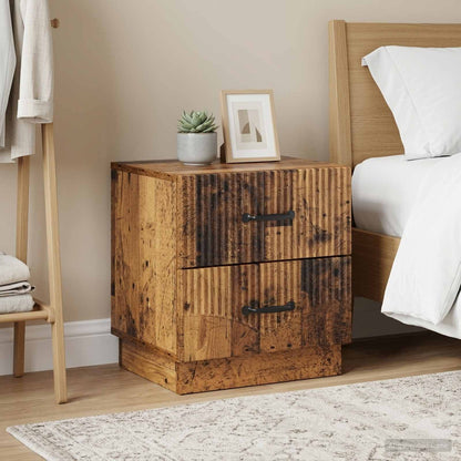 Bedside Cabinet with Drawer 2 pcs Old Wood 43 x 34.5 x 44.5 cm