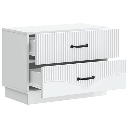 Bedside Cabinet White 62 x 34.5 x 44.5 cm Engineered Wood