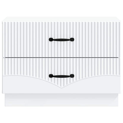 Bedside Cabinet White 62 x 34.5 x 44.5 cm Engineered Wood