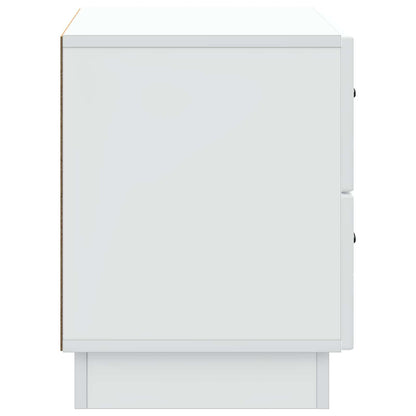 Bedside Cabinet White 62 x 34.5 x 44.5 cm Engineered Wood