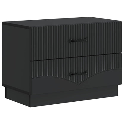 Bedside Cabinet Black 62 x 34.5 x 44.5 cm Engineered Wood