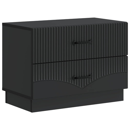Bedside Cabinet Black 62 x 34.5 x 44.5 cm Engineered Wood