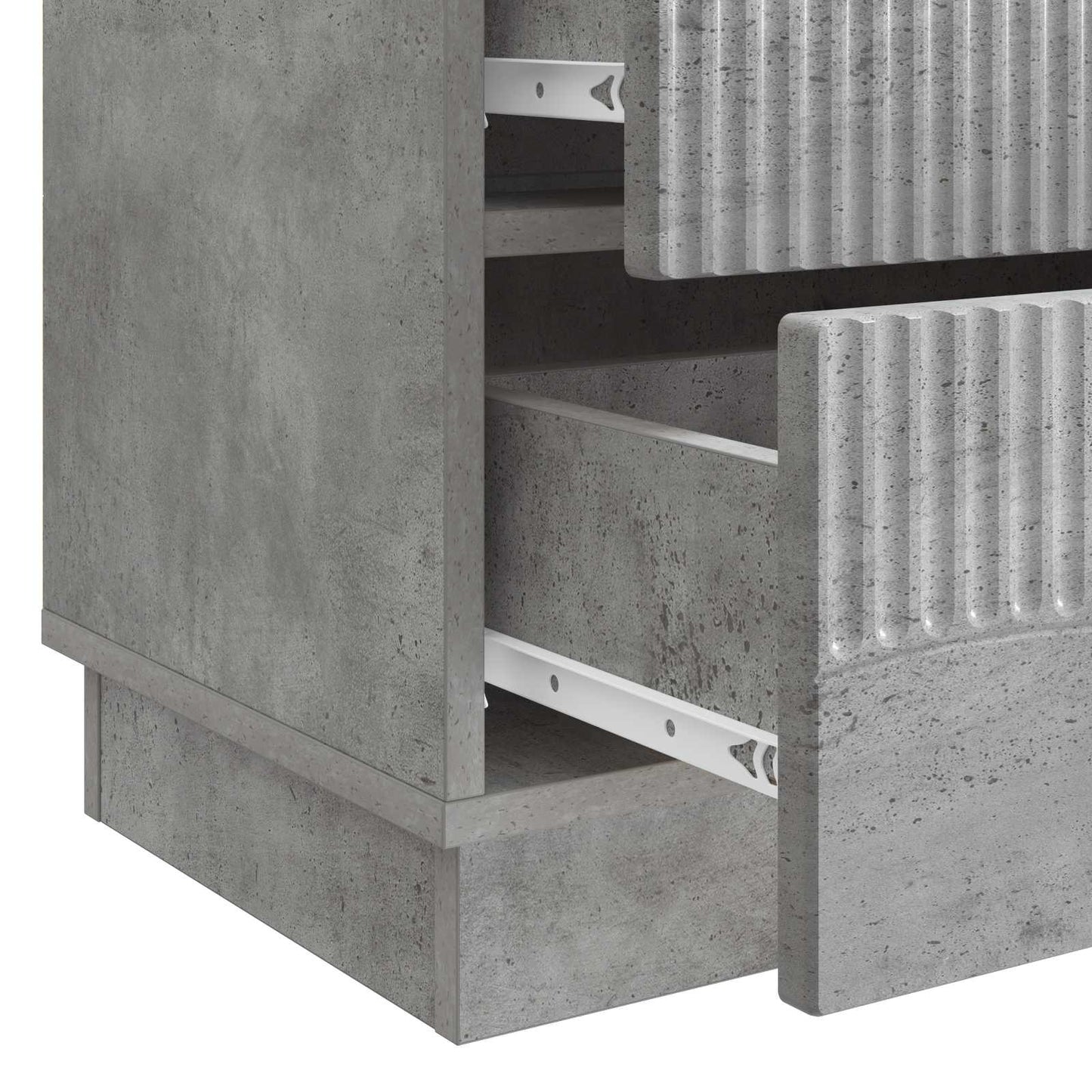 Bedside Cabinet with Drawer Concrete Grey 62 x 34.5 x 44.5 cm