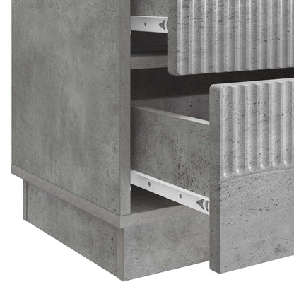 Bedside Cabinet with Drawer Concrete Grey 62 x 34.5 x 44.5 cm