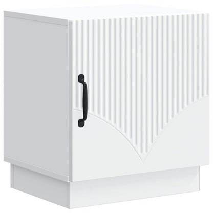 Bedside Table White 43 x 34.5 x 47 cm Engineered Wood