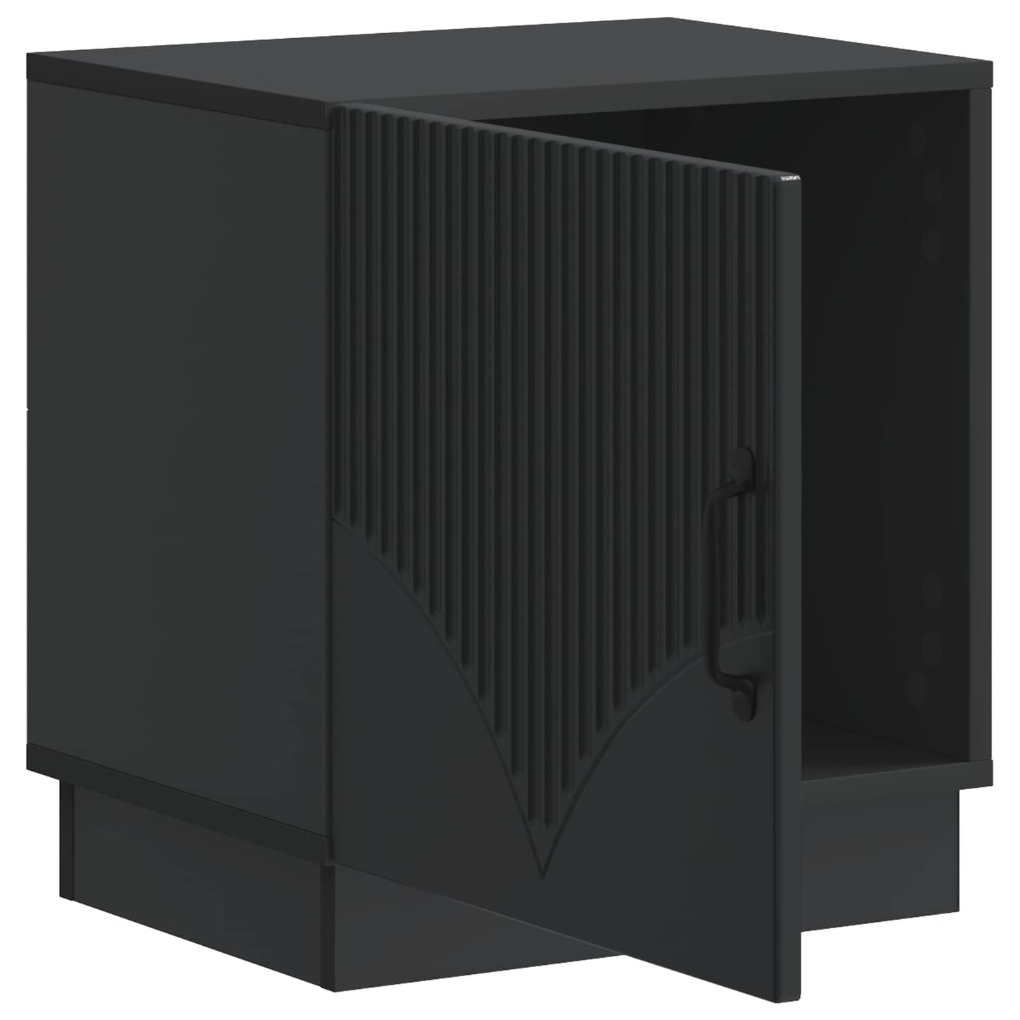 Bedside Table Black 43 x 34.5 x 47 cm Engineered Wood