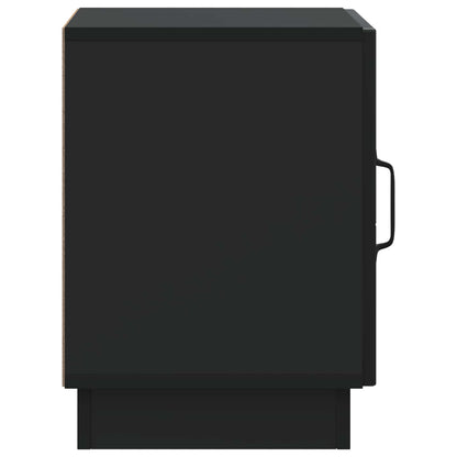 Bedside Table Black 43 x 34.5 x 47 cm Engineered Wood
