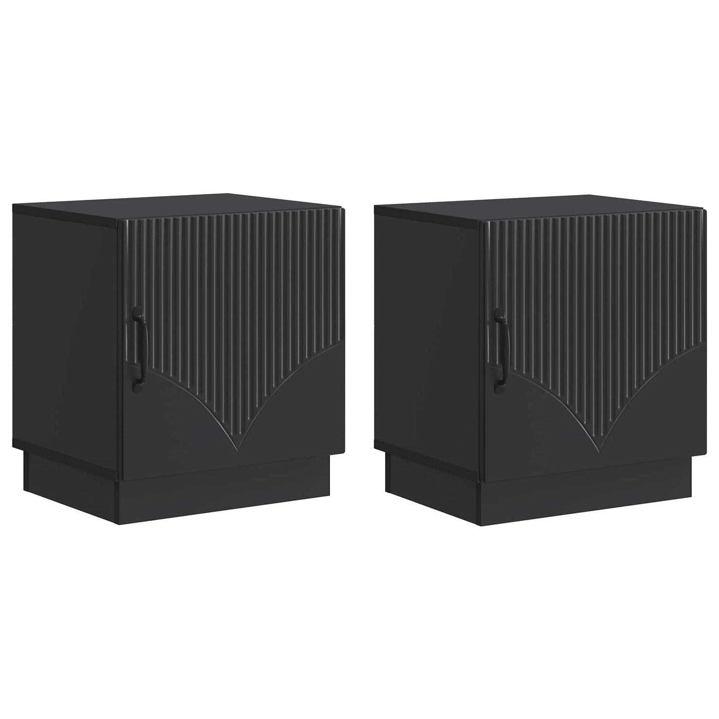 Bedside Table 2 pcs Black 43 x 34.5 x 47 cm Engineered Wood