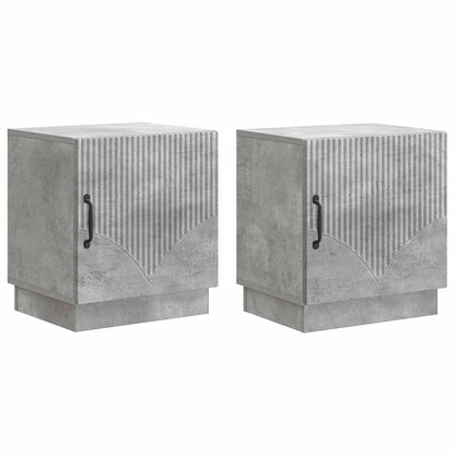 Bedside Table 2 pcs Concerte Grey 43 x 34.5 x 47 cm