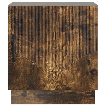 Bedside Table Smoked Oak 43 x 34.5 x 47 cm Engineered Wood