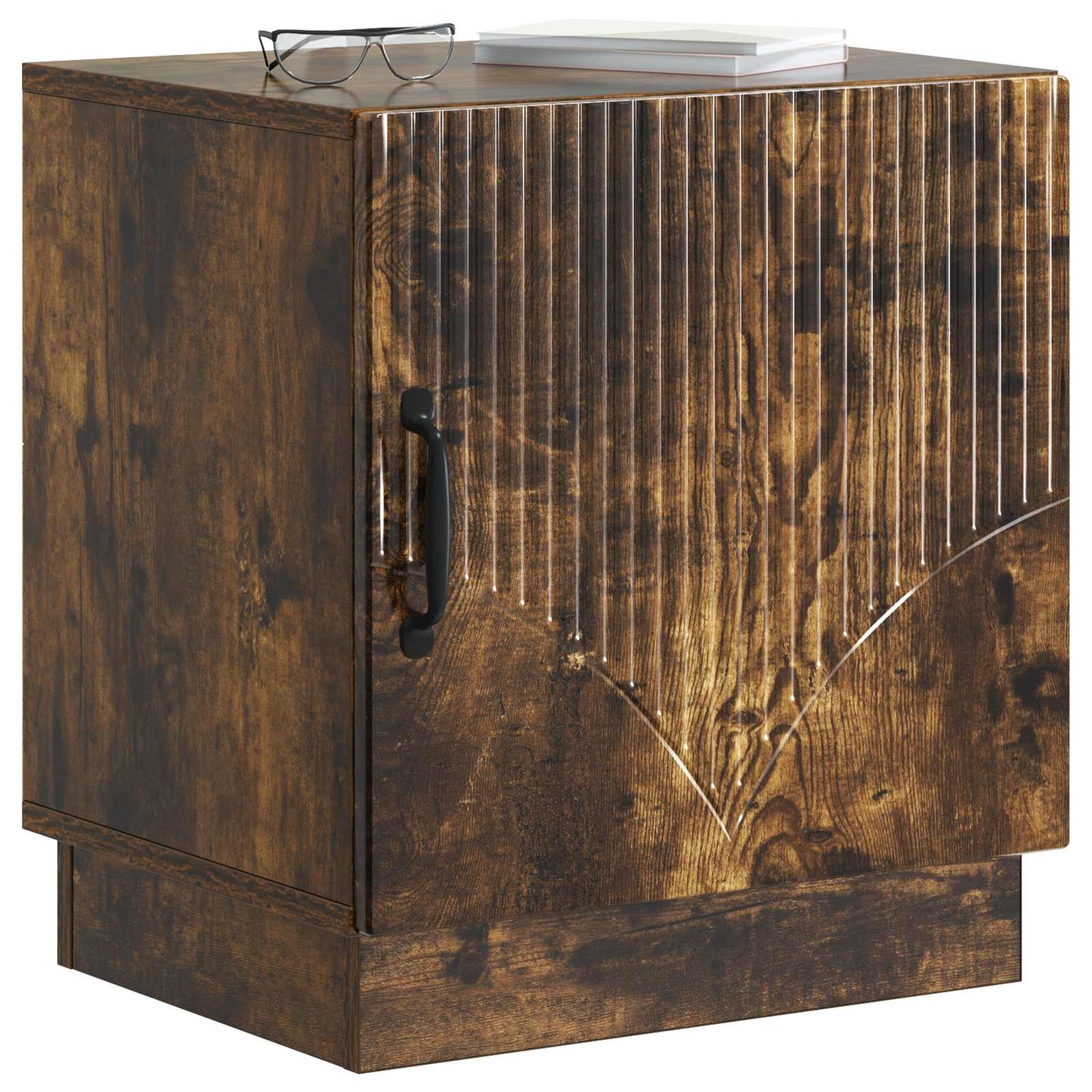 Bedside Table Smoked Oak 43 x 34.5 x 47 cm Engineered Wood