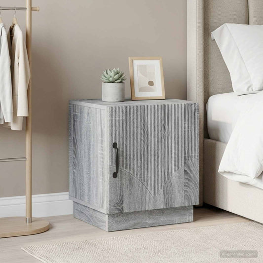 Bedside Table 2 pcs Grey Sonoma 43 x 34.5 x 47 cm