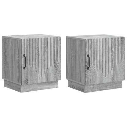 Bedside Table 2 pcs Grey Sonoma 43 x 34.5 x 47 cm