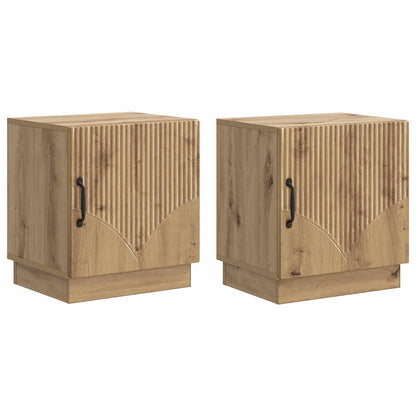 Bedside Table 2 pcs Artisian Oak 43 x 34.5 x 47 cm