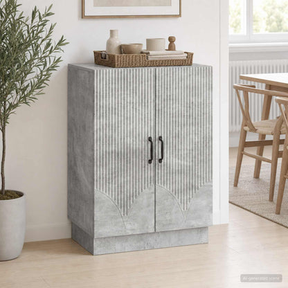 Sideboard Concrete Grey 66 x 34.5 x 87 cm Engineered Wood