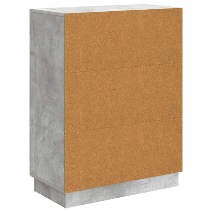 Sideboard Concrete Grey 66 x 34.5 x 87 cm Engineered Wood