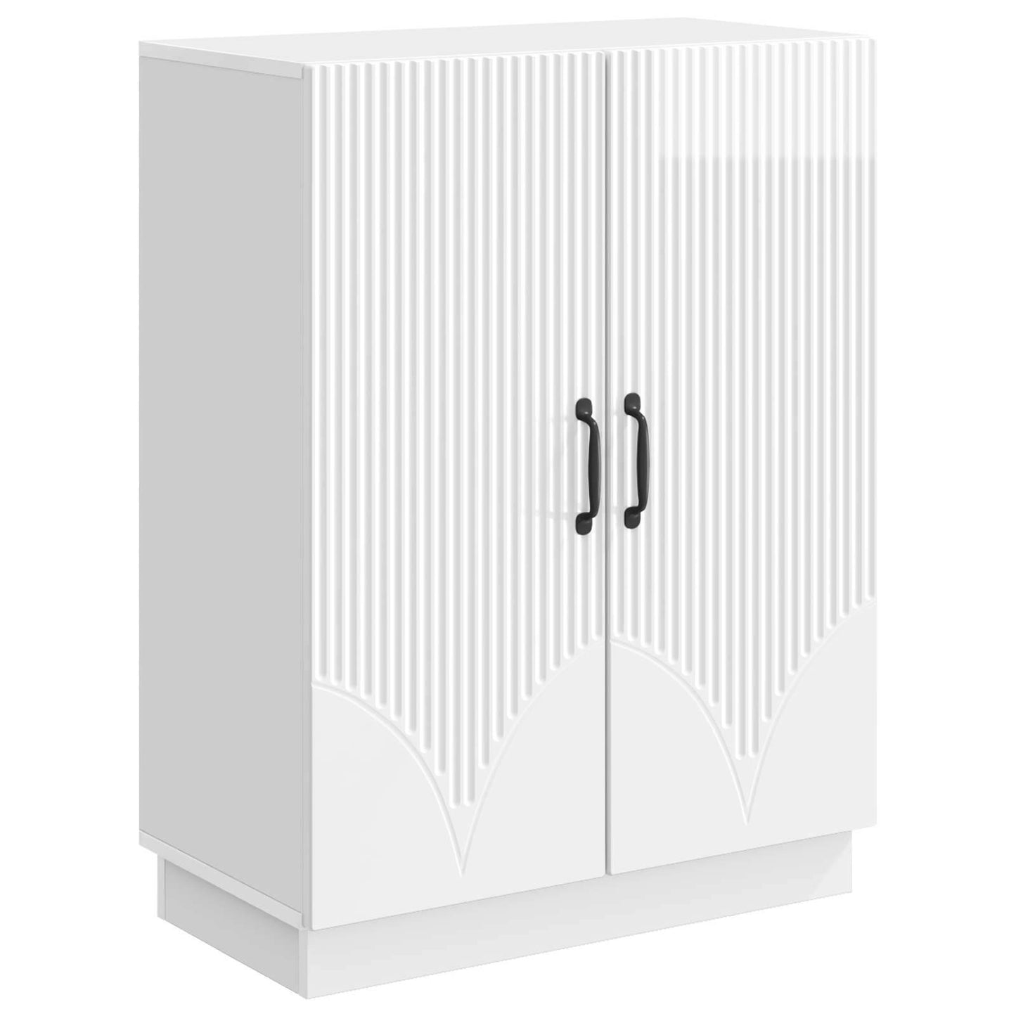 Sideboard High Gloss White 66 x 34.5 x 87 cm Engineered Wood