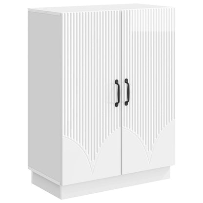 Sideboard High Gloss White 66 x 34.5 x 87 cm Engineered Wood