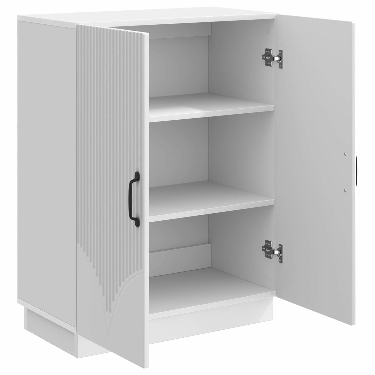 Sideboard High Gloss White 66 x 34.5 x 87 cm Engineered Wood