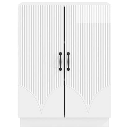 Sideboard High Gloss White 66 x 34.5 x 87 cm Engineered Wood