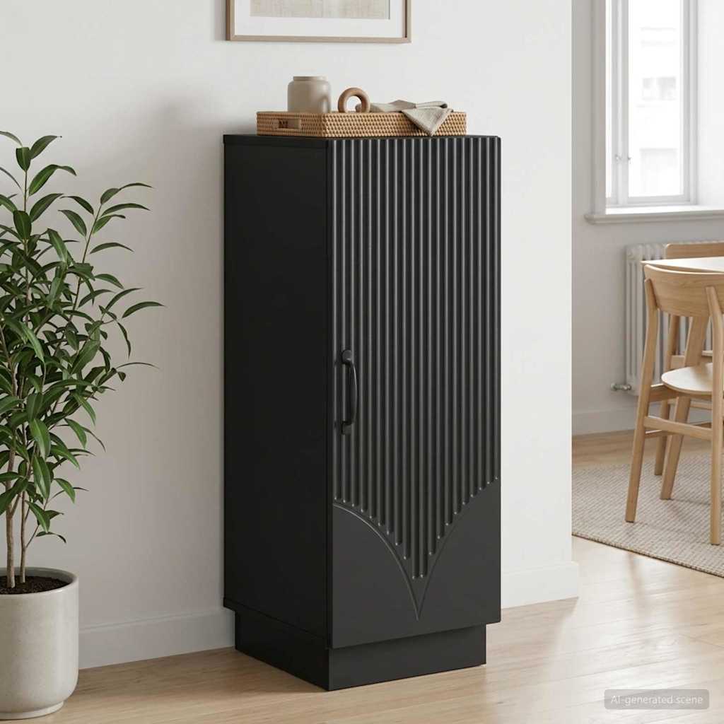 Sideboard Black 33 x 34.5 x 87 cm Engineered Wood