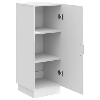 Sideboard High Gloss White 33 x 34.5 x 87 cm Engineered Wood