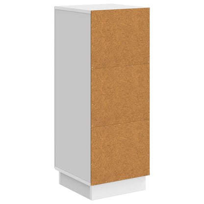 Sideboard High Gloss White 33 x 34.5 x 87 cm Engineered Wood