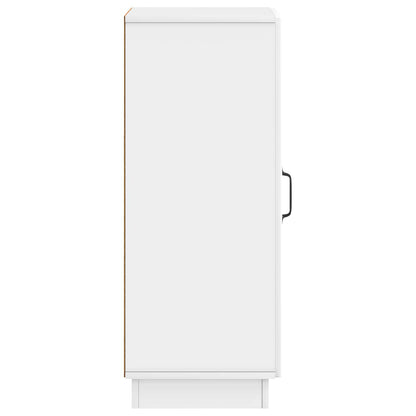 Sideboard High Gloss White 33 x 34.5 x 87 cm Engineered Wood