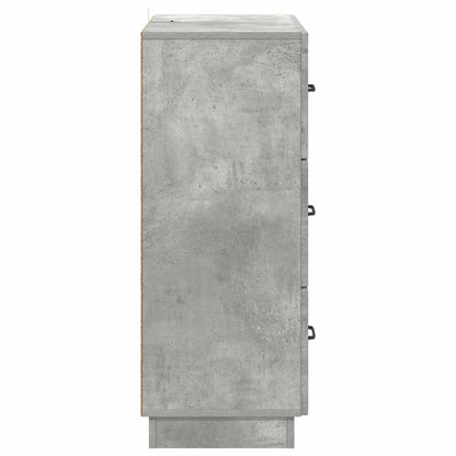 Drawer Cabinet Concrete Grey 66 x 34.5 x 87 cm Engineered Wood