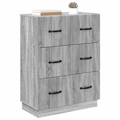 Drawer Cabinet Grey Sonoma 66 x 34.5 x 87 cm Engineered Wood