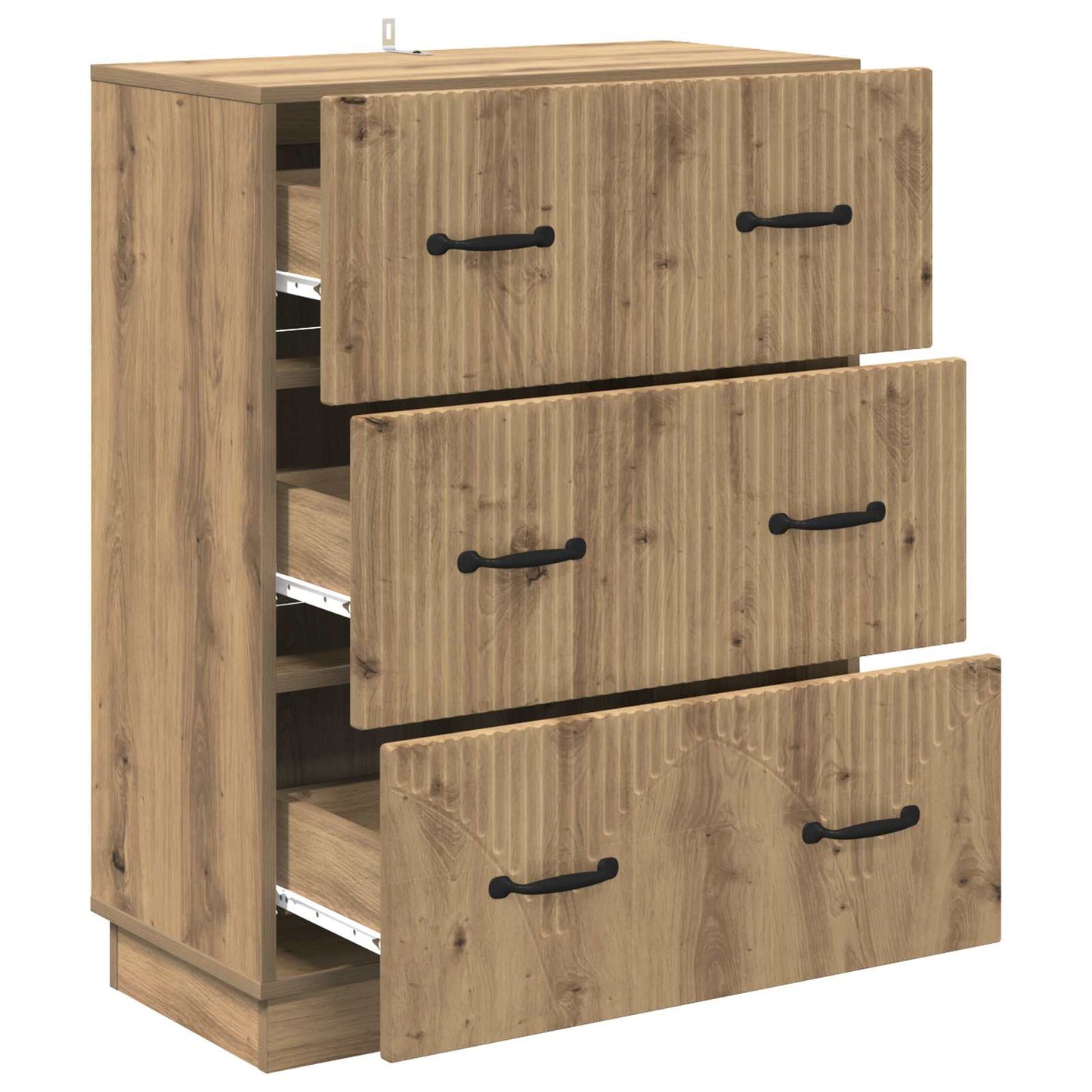 Drawer Cabinet 66 x 34.5 x 87 cm Engineered Wood Artisan Oak