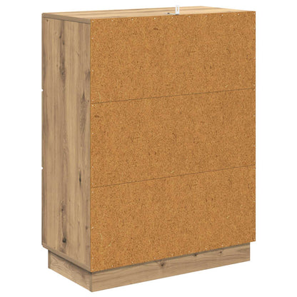 Drawer Cabinet 66 x 34.5 x 87 cm Engineered Wood Artisan Oak