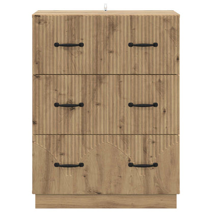 Drawer Cabinet 66 x 34.5 x 87 cm Engineered Wood Artisan Oak