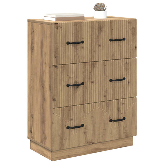 Drawer Cabinet Artisan Oak 66 x 34.5 x 87 cm Engineered Wood