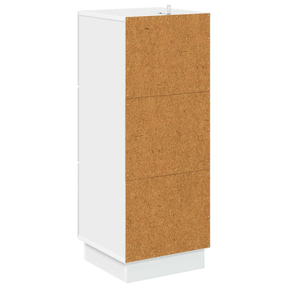 Drawer Cabinet White 33 x 34.5 x 87 cm Engineered Wood
