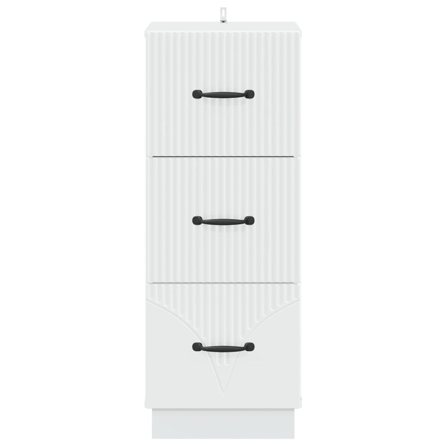 Drawer Cabinet White 33 x 34.5 x 87 cm Engineered Wood