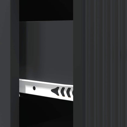 Drawer Cabinet Black 33 x 34.5 x 87 cm Engineered Wood