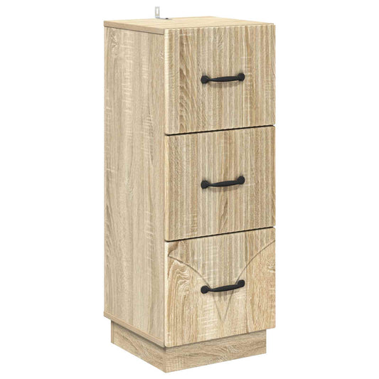 Drawer Cabinet Sonoma Oak 33 x 34.5 x 87 cm Engineered Wood