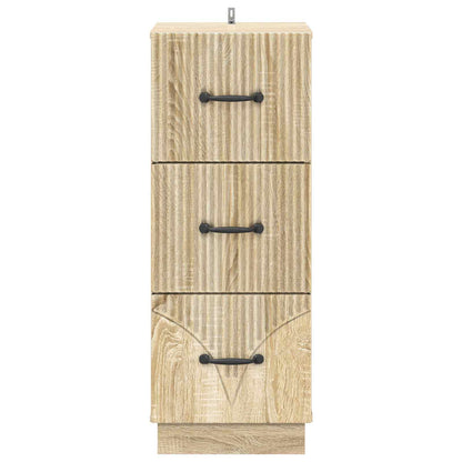 Drawer Cabinet 33 x 34.5 x 87 cm Engineered Wood Sonoma Oak