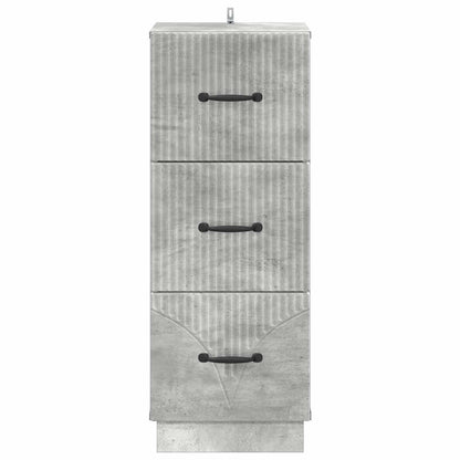 Drawer Cabinet Concrete Grey 33 x 34.5 x 87 cm Engineered Wood