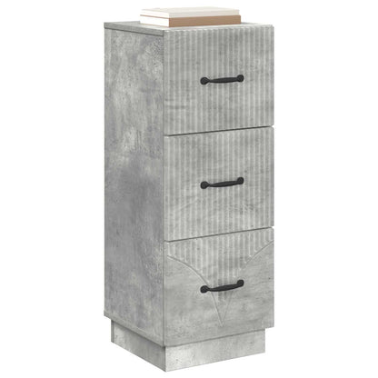 Drawer Cabinet Concrete Grey 33 x 34.5 x 87 cm Engineered Wood