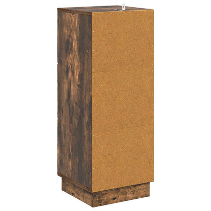 Drawer Cabinet Smoked Oak 33 x 34.5 x 87 cm Engineered Wood