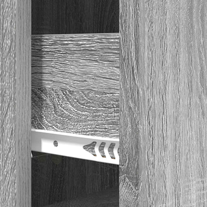 Drawer Cabinet Grey Sonoma 33 x 34.5 x 87 cm Engineered Wood