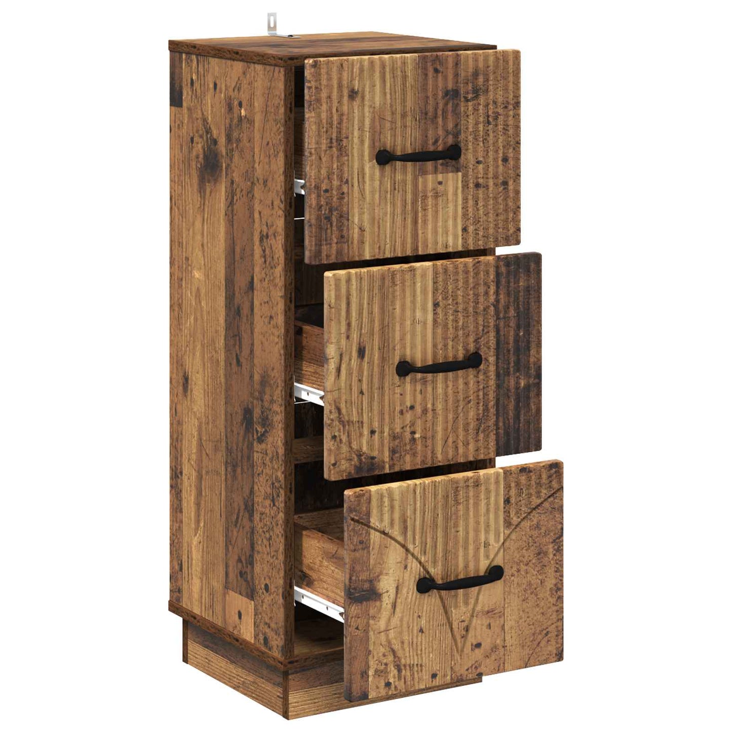 Drawer Cabinet 33 x 34.5 x 87 cm Engineered Wood Old Wood
