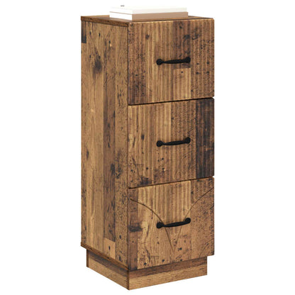 Drawer Cabinet 33 x 34.5 x 87 cm Engineered Wood Old Wood