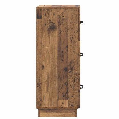 Drawer Cabinet 33 x 34.5 x 87 cm Engineered Wood Old Wood