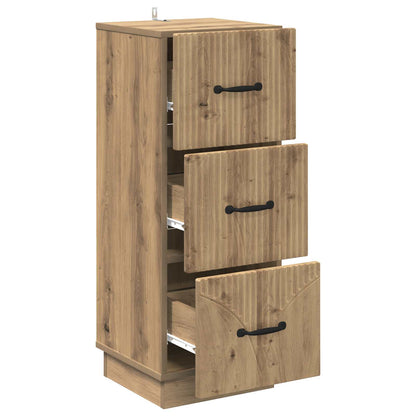 Drawer Cabinet 33 x 34.5 x 87 cm Engineered Wood Artisan Oak