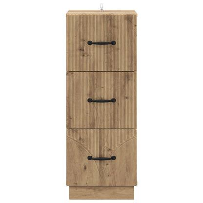 Drawer Cabinet 33 x 34.5 x 87 cm Engineered Wood Artisan Oak